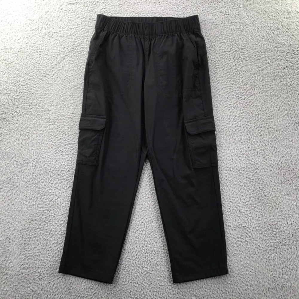 EDDIE‎ BAUER Size 2 Black Cargo Cropped Mid Rise Pull On Outdoor Pant